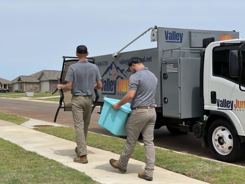 Valley Junk Removal experts hauling junk